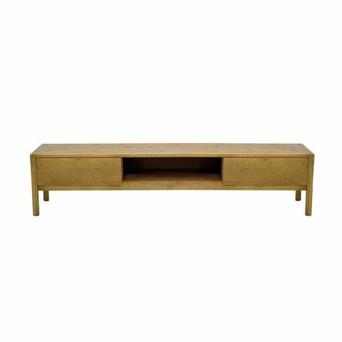Rack de Madeira 2 Portas 1 Nicho Brut - Iaza Moveis