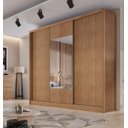 Ver imagem 1 de Guarda Roupa Casal 3 Portas 8 Gavetas com Espelho Arezzo - Móveis Novo Horizonte - Cumaru