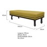 Kit Cabeceira e Calçadeira King Orlando P02 195 cm para cama Box Suede - Doce Sonho Móveis KIT CABEC - 5