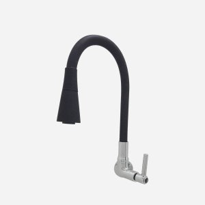 Torneira Gourmet Preto Cozinha Parede Tubo Conic 2 Jatos