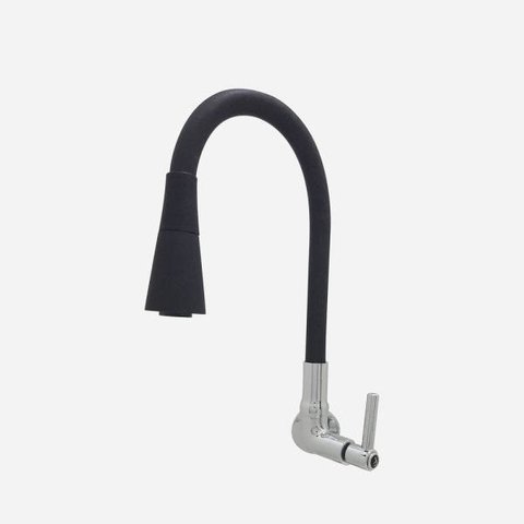 Torneira Gourmet Preto Cozinha Parede Tubo Conic 2 Jatos