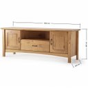 Ver imagem 2 de Rack para Tv 60 Polegadas 2 Portas 100% Madeira Maciça Bella Carvalho Fosco