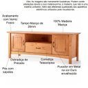 Ver imagem 4 de Rack para Tv 60 Polegadas 2 Portas 100% Madeira Maciça Bella Carvalho Fosco