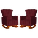 Ver imagem 1 de Kit 2 Poltrona Decorativa Melinda Balanço Suede Bordo - Fm