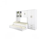 Ver imagem 5 de Quarto Infantil Chiara com Guarda Roupa 2 Portas e Módulo Aéreo e Cama e Cama Auxiliar Branco