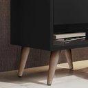 Ver imagem 3 de Mesinha de Cabeceira Quarto Cama Pés Palito Decoração Preto