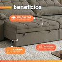 Ver imagem 5 de Sofá Retrátil e Reclinável 5 Lugares 2,90m Monique Castor