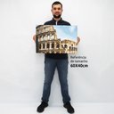 Ver imagem 2 de Quadro Decorativo em Canvas Coliseu Roma Itália TACOLADO PAPEL DE PAREDE Moldura Flutuante 4,5cm Fre