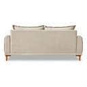 Ver imagem 4 de Sofá Living 3 Lugares Bouclê Bege 2.20m Pés em Madeira Bz Home Decor
