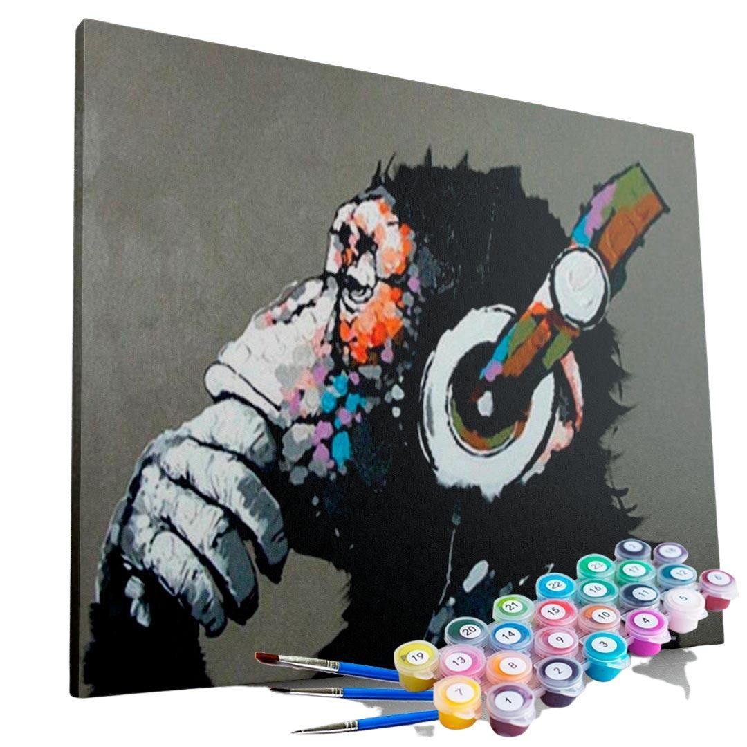 Kit Pintura Terapêutica - Macaco Feel The Vibe - 1