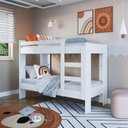 Ver imagem 2 de Cama Beliche 100% Mdf com Pintura Uv Branco Acetinado B63 Nova Móbile