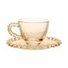 Jogo de 8 Pecas Diamante para Cafe em Cristal 80ml Cor Ambar Luster - 1