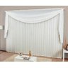 Bandô Voil Branco Cortina Decoração Para Varão 3,0 Metros - 1