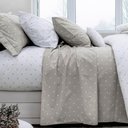 Ver imagem 3 de Jogo de Cama Duplo Casal 4 Peças Percal 180 Fios Petit Fendi Sonhare Prata - Sultan