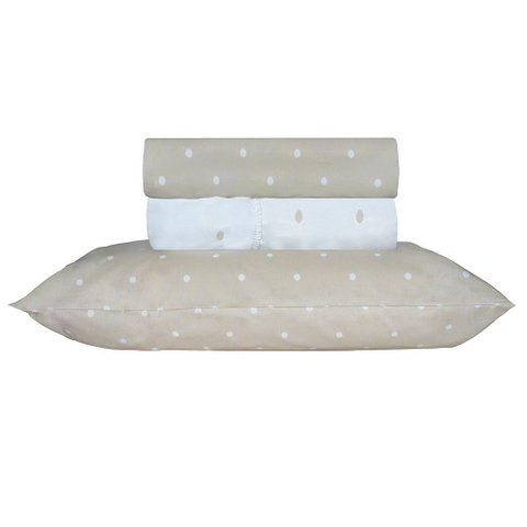 Jogo de Cama Duplo Casal 4 Peças Percal 180 Fios Petit Fendi Sonhare Prata - Sultan