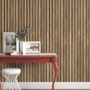 Ver imagem 1 de Papel de Parede Amadeirado Painel Madeira Ripado Rústica Lavável