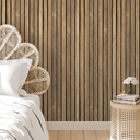Ver imagem 2 de Papel de Parede Amadeirado Painel Madeira Ripado Rústica Lavável