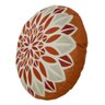 Almofada Redonda Ravi Cheia Mandala em Terracota com Cru - 2
