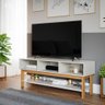 Rack para Tv Sala Quarto Home Balcão Bancada Mdf 135cm Branco Off White Nature Tóquio Permobili - 1