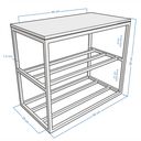Ver imagem 2 de Banco Sapateira Reforçado para Hall e Closets 30x60cm