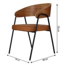 Ver imagem 6 de Poltrona Aero Cadeira Decorativa Com Apoio Caramelo Overseas