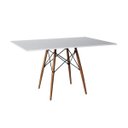 Ver imagem 2 de Mesa Eiffel Design Charles Eames Retangular Branca 120x75cm Base Madeira