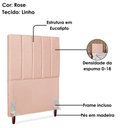 Ver imagem 4 de Cabeceira Solteiro 100 Cm com Frame Carla Linho Rose Artte