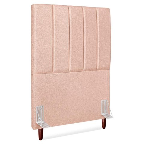 Cabeceira Solteiro 100 Cm com Frame Carla Linho Rose Artte