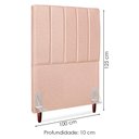 Ver imagem 3 de Cabeceira Solteiro 100 Cm com Frame Carla Linho Rose Artte