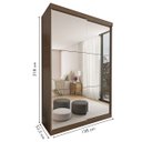 Ver imagem 3 de Guarda-roupa Solteiro 2 Porta de Correr e 6 Espelhos Lila - Freijó