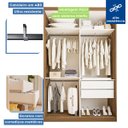 Ver imagem 4 de Guarda-roupa Solteiro 2 Porta de Correr e 6 Espelhos Lila - Freijó