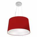 Ver imagem 1 de Lustre Pendente Cone Vivare Md-4153 Cúpula em Tecido 30/45x40cm - Bivolt Bordo 127/220v