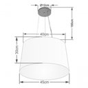 Ver imagem 3 de Lustre Pendente Cone Vivare Md-4153 Cúpula em Tecido 30/45x40cm - Bivolt Bordo 127/220v