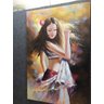 Quadro Pintura Tela garota óleo linda dança Decorativo 5228: 120cm (A) x 180cm (L) - 5