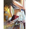 Quadro Pintura Tela garota óleo linda dança Decorativo 5228: 120cm (A) x 180cm (L) - 4