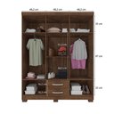 Ver imagem 3 de Roupeiro 149cm 6 Portas 2 Gavetas sem Espelho - Ssx Multicoisas