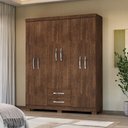 Ver imagem 2 de Roupeiro 149cm 6 Portas 2 Gavetas sem Espelho - Ssx Multicoisas