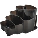 Ver imagem 1 de Porta Canetas e Objetos com 7 Divisórias Organizador de Mesa Escritório Fumê Dellocolor