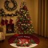 Saia Tapete Base Árvore de Natal Modelo 5 Decoração Papai Noel Enfeite Natalino Luxo Luvinco - 5