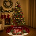 Ver imagem 5 de Saia Tapete Base Árvore de Natal Modelo 5 Decoração Papai Noel Enfeite Natalino Luxo Luvinco