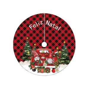Saia Tapete Base Árvore de Natal Modelo 5 Decoração Papai Noel Enfeite Natalino Luxo Luvinco