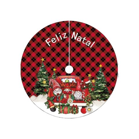 Saia Tapete Base Árvore de Natal Modelo 5 Decoração Papai Noel Enfeite Natalino Luxo Luvinco