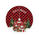 Ver imagem 1 de Saia Tapete Base Árvore de Natal Modelo 5 Decoração Papai Noel Enfeite Natalino Luxo Luvinco