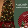 Saia Tapete Base Árvore de Natal Modelo 5 Decoração Papai Noel Enfeite Natalino Luxo Luvinco - 6