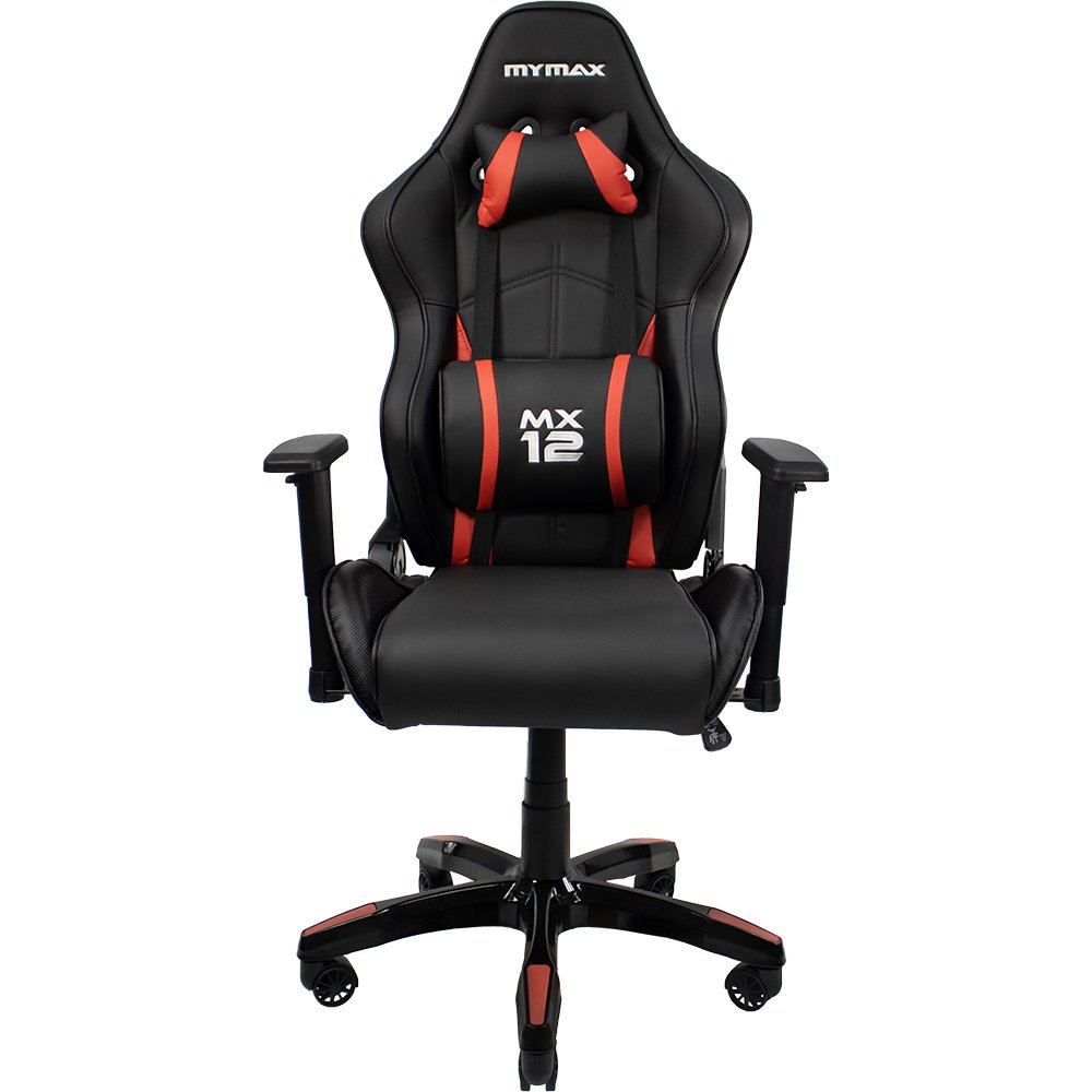 Cadeira Gamer MX12 de escritório Giratoria MYMAX:Preto/vermelho/Único - 1