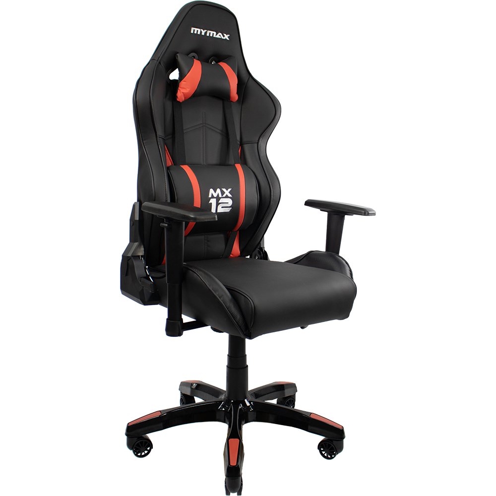 Cadeira Gamer MX12 de escritório Giratoria MYMAX:Preto/vermelho/Único - 3