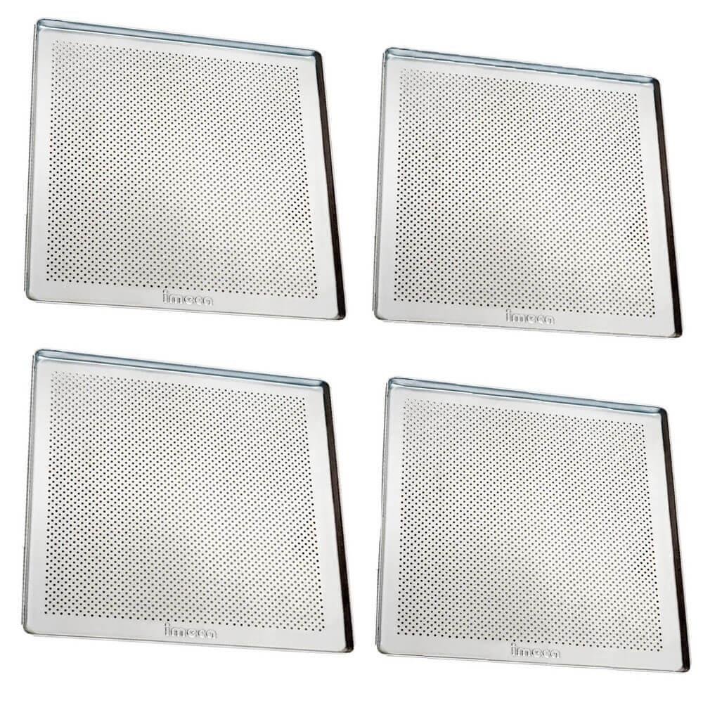 Kit 4 Bandejas Imeca Turbo 35x35x1 Cm Perfurada Estampada em Alumínio - 1