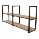 Ver imagem 3 de Prateleira Estilo Industrial Moderna para Sala 60x50 Mdf