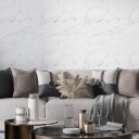 Ver imagem 3 de Papel de Parede Adesivo Lavável Mármore Branco Vinílico para Quarto Sala Varanda Escritório 1m X 40c