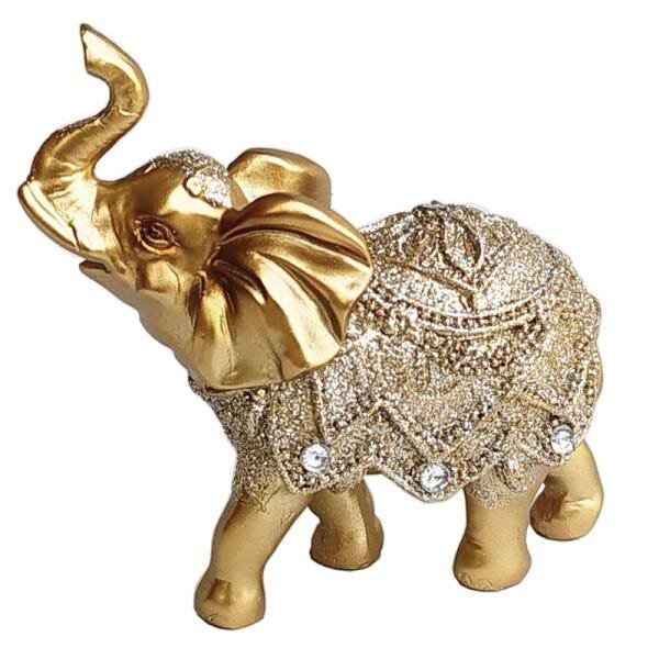 Elefante Decorativo Em Resina Indiano Sabedoria Sorte estátua estatueta Peq